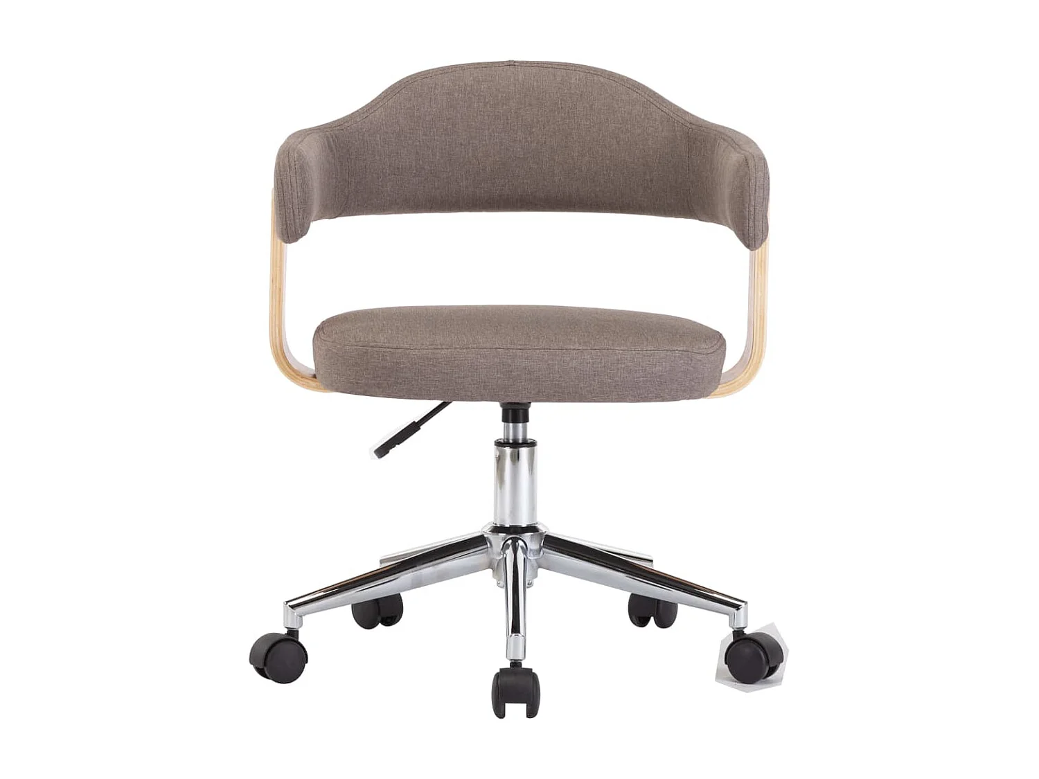 Chaise pivotante à manger Taupe Bois courbé et tissu