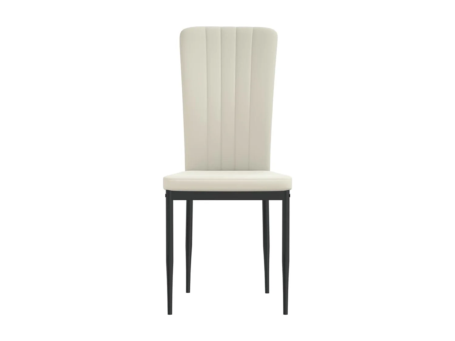 Chaises à manger lot de 2 Crème Velours