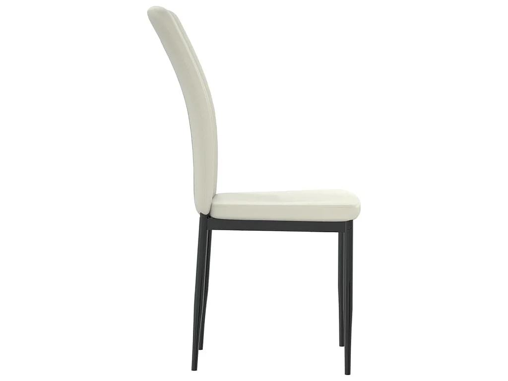 Chaises à manger lot de 2 Crème Velours