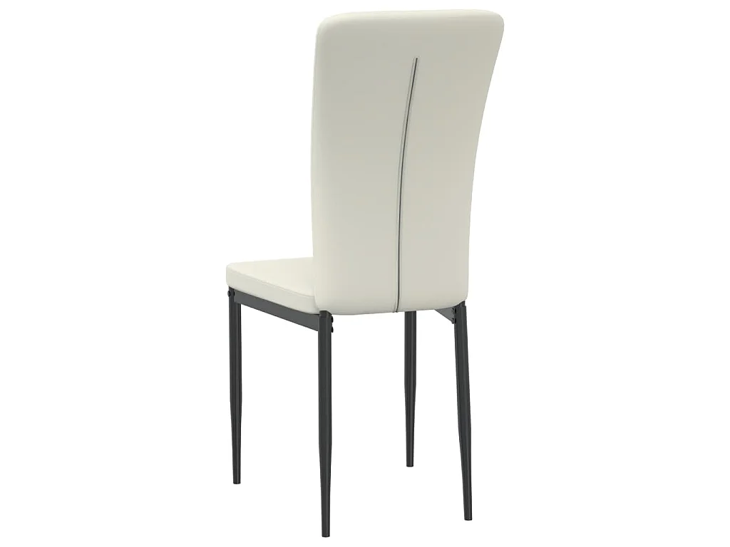 Chaises à manger lot de 2 Crème Velours