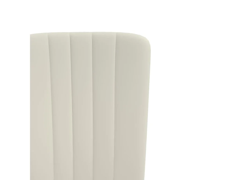 Chaises à manger lot de 2 Crème Velours