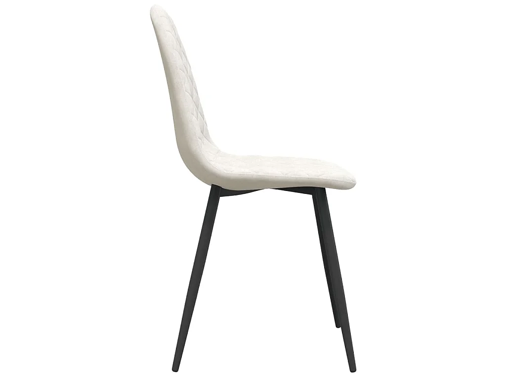 Eetkamerstoelen 4 st fluweel crèmewit