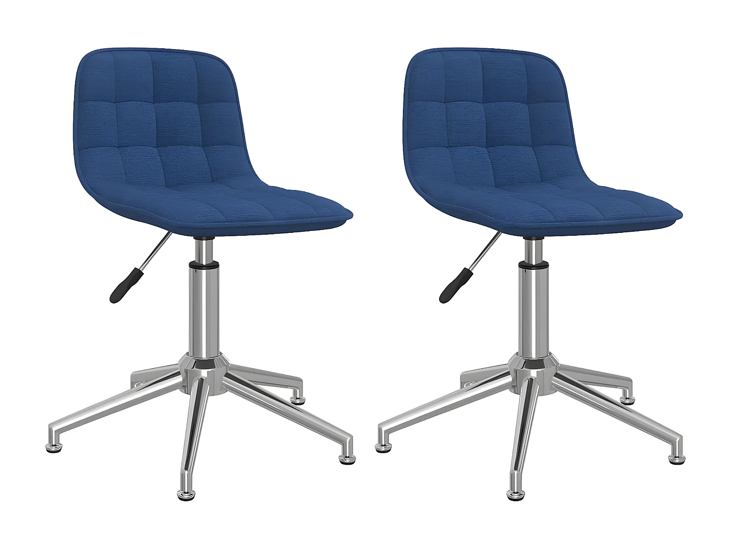 Chaises pivotantes à manger lot de 2 bleu tissu