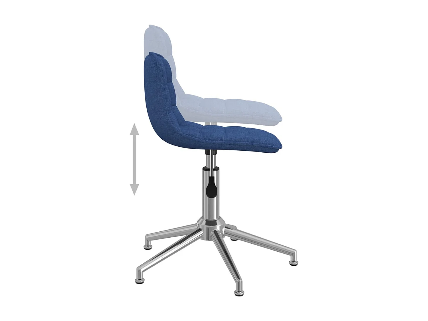 Chaises pivotantes à manger lot de 2 bleu tissu