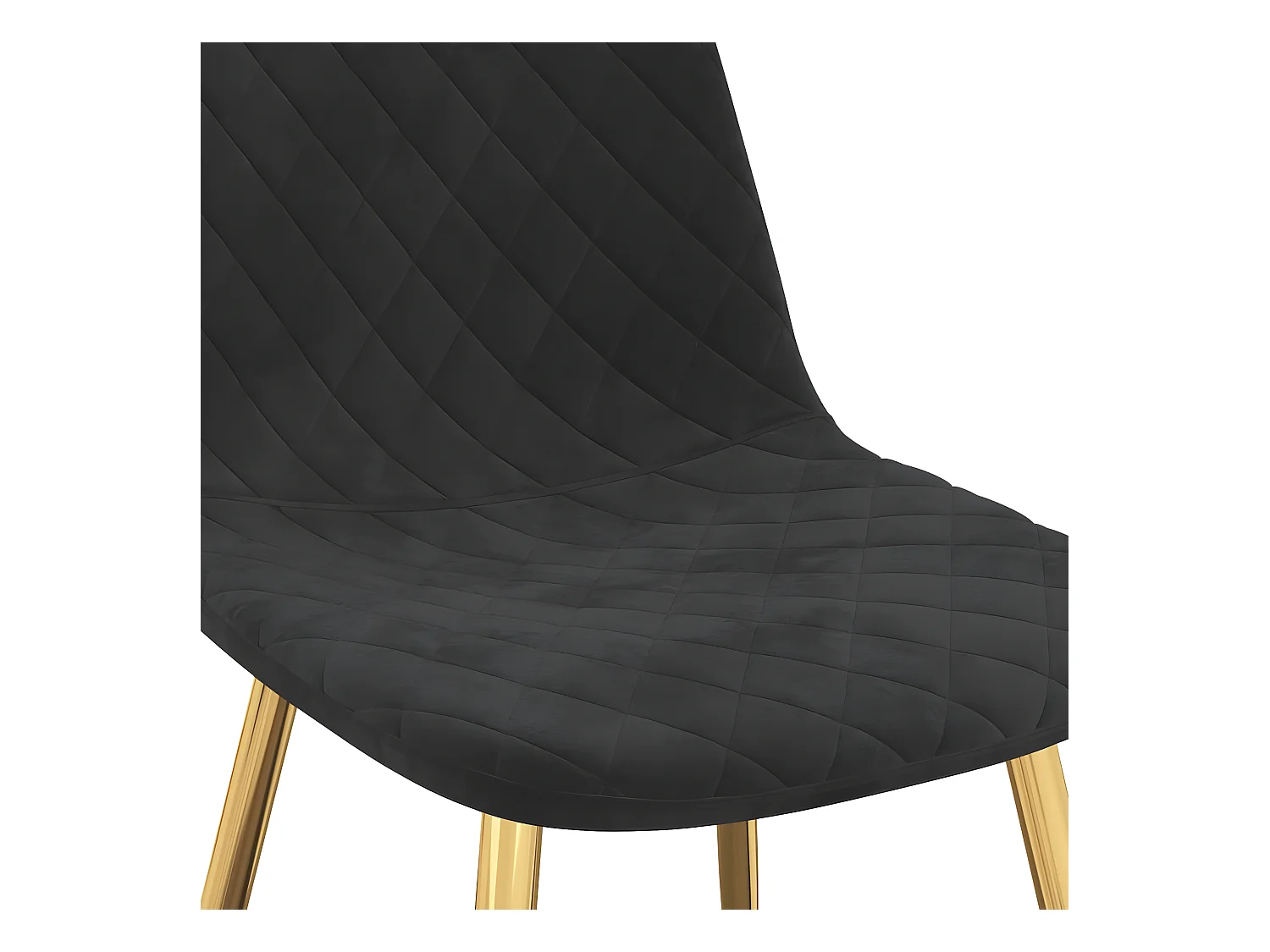 Chaises à manger lot de 4 Noir Velours