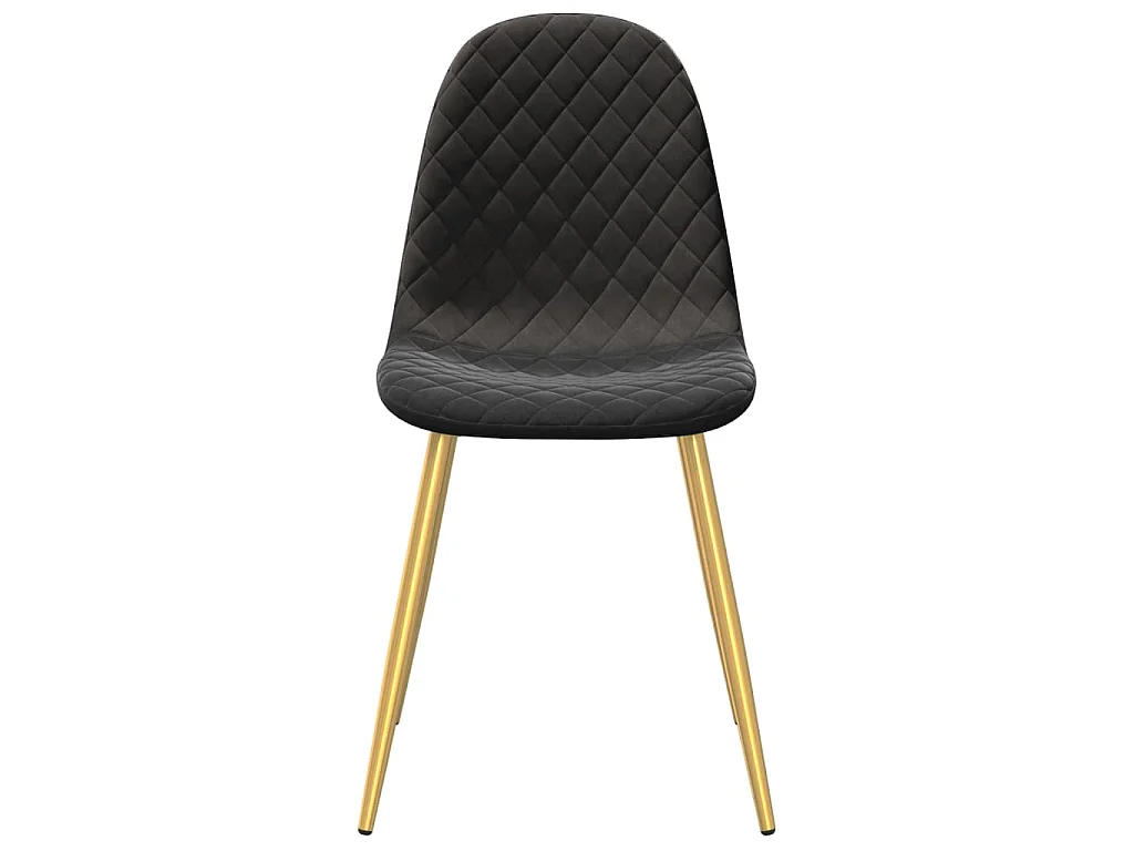 Eetkamerstoelen 4 st fluweel zwart