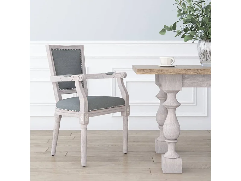 Cadeira de jantar tecido cinzento-escuro