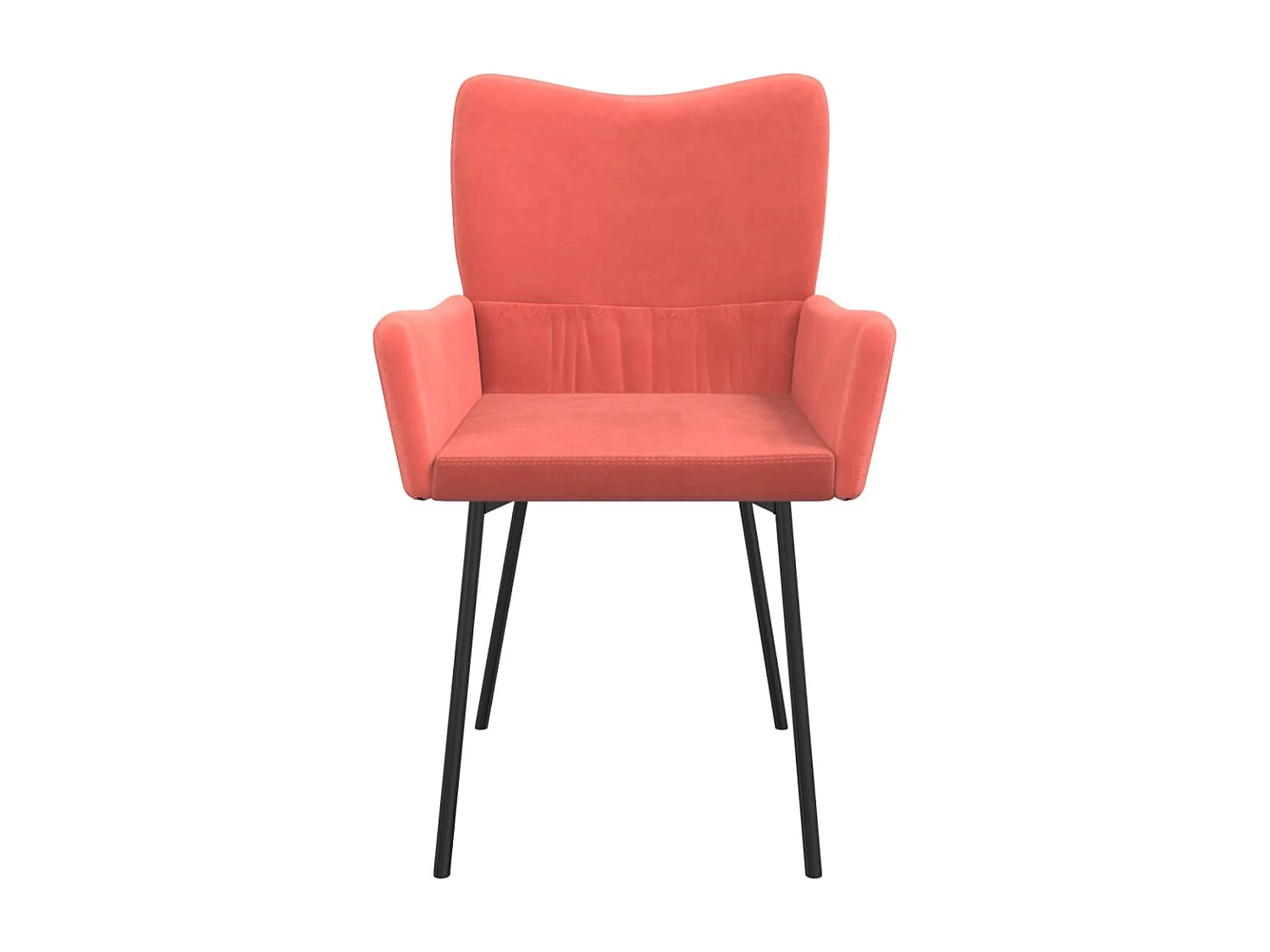Eetkamerstoelen 2 st fluweel roze