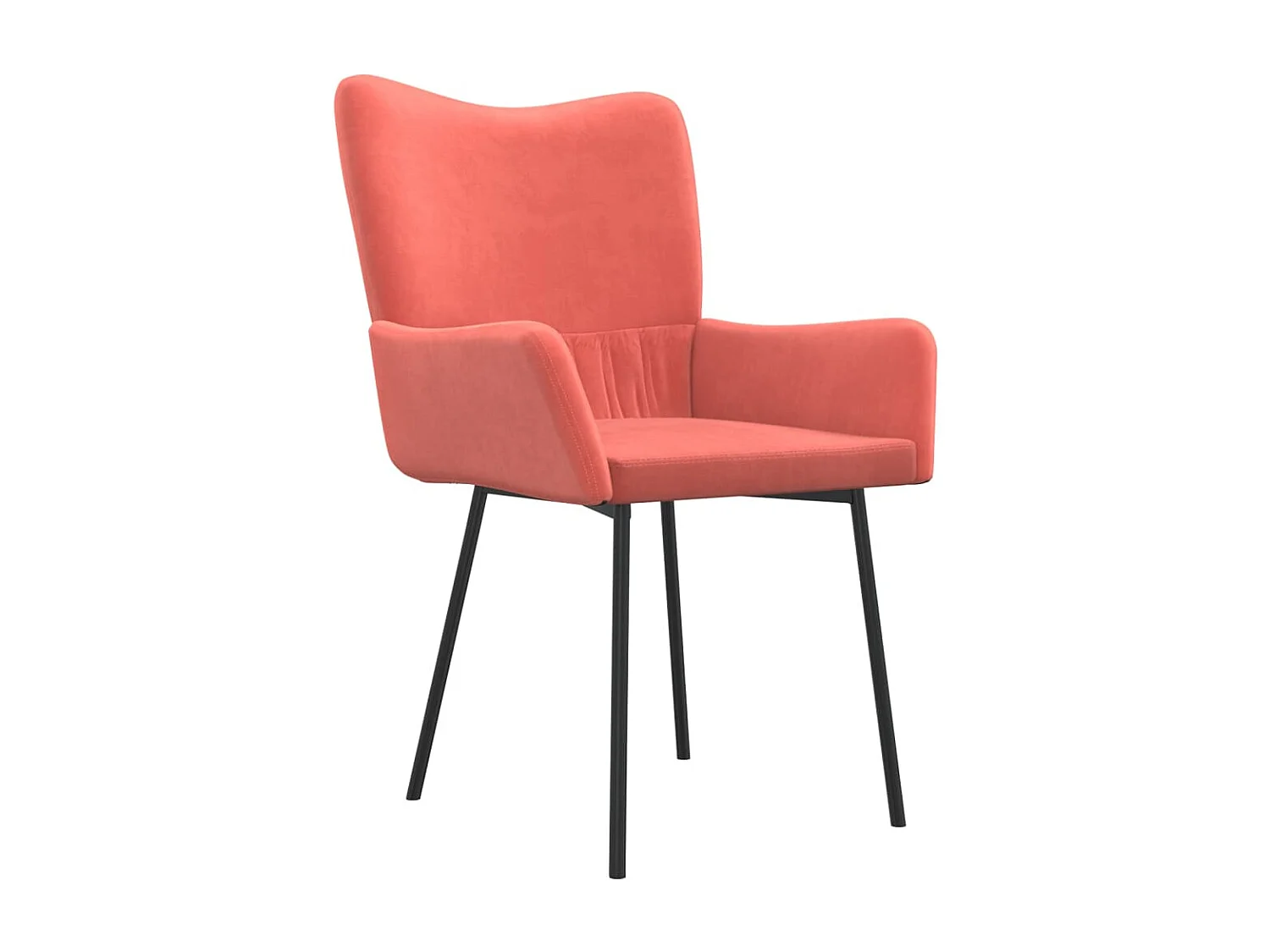 Cadeiras de jantar 2 pcs veludo rosa