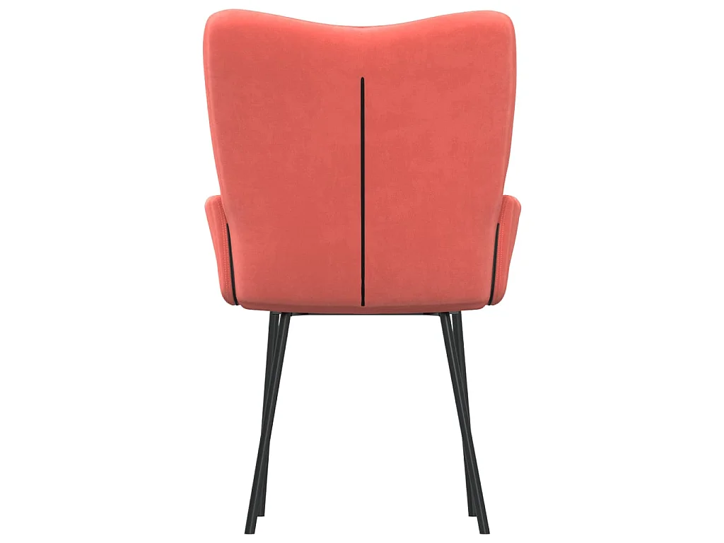 Eetkamerstoelen 2 st fluweel roze