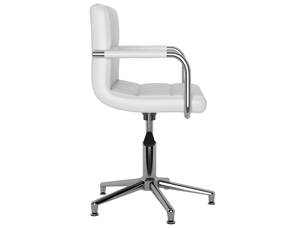 Cadeiras de jantar giratórias 2 pcs couro artificial branco