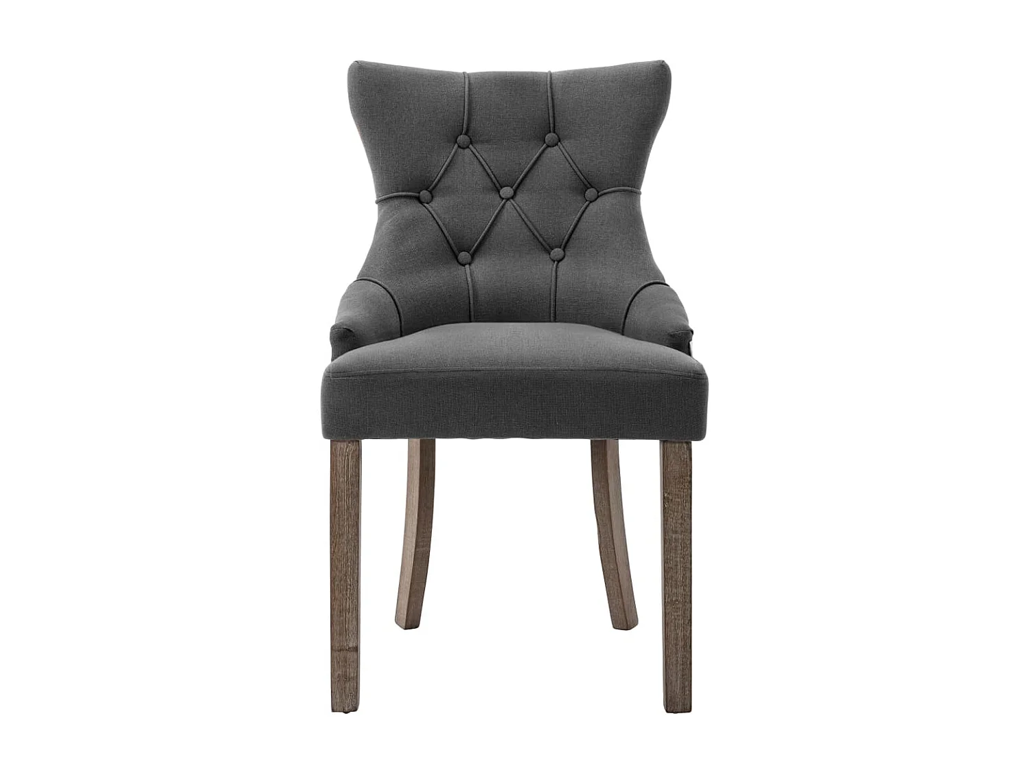 Eetkamerstoelen 2 st stof grijs