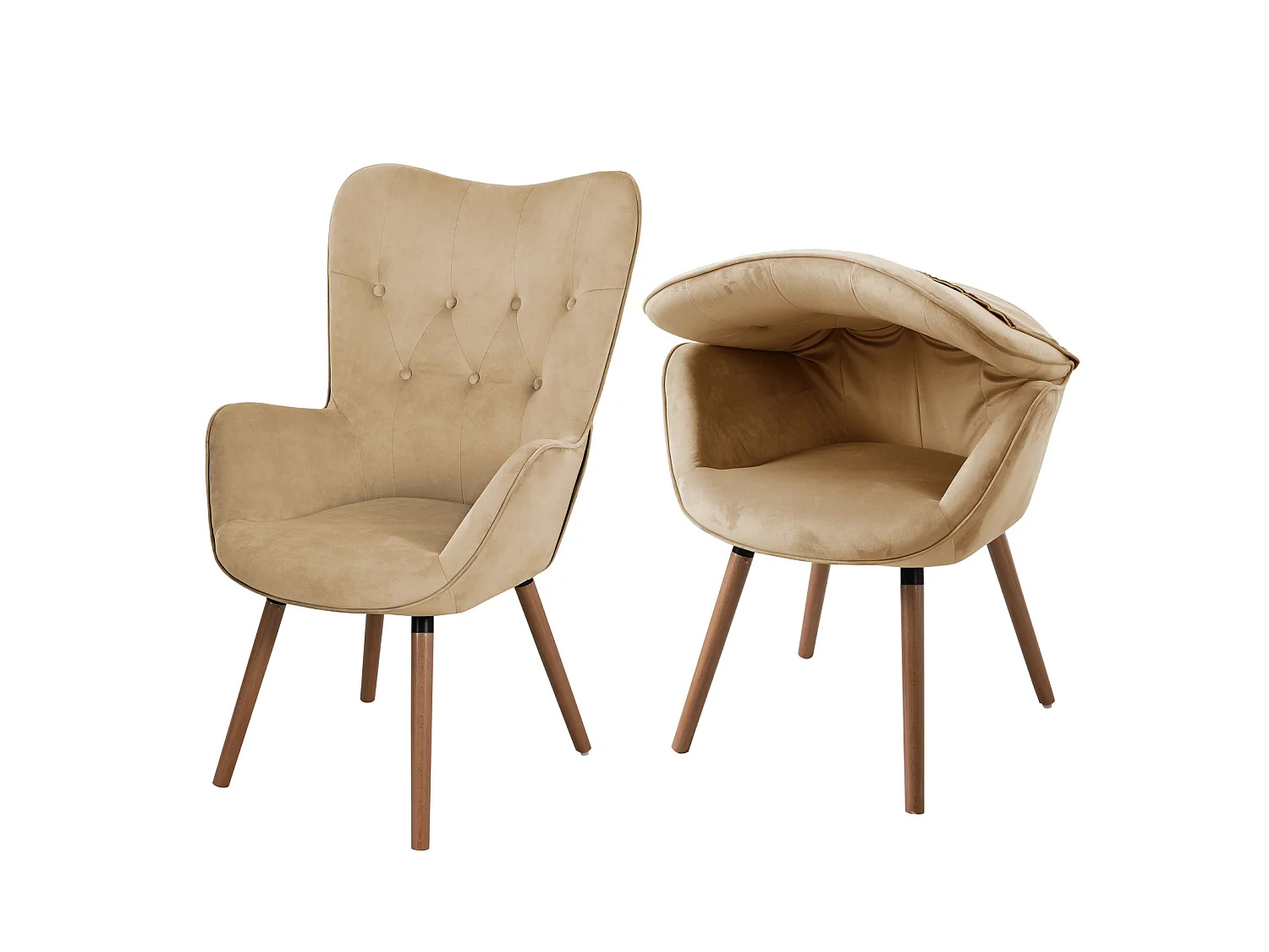 OHRENSESSEL CLEO Stoffbezug Beige