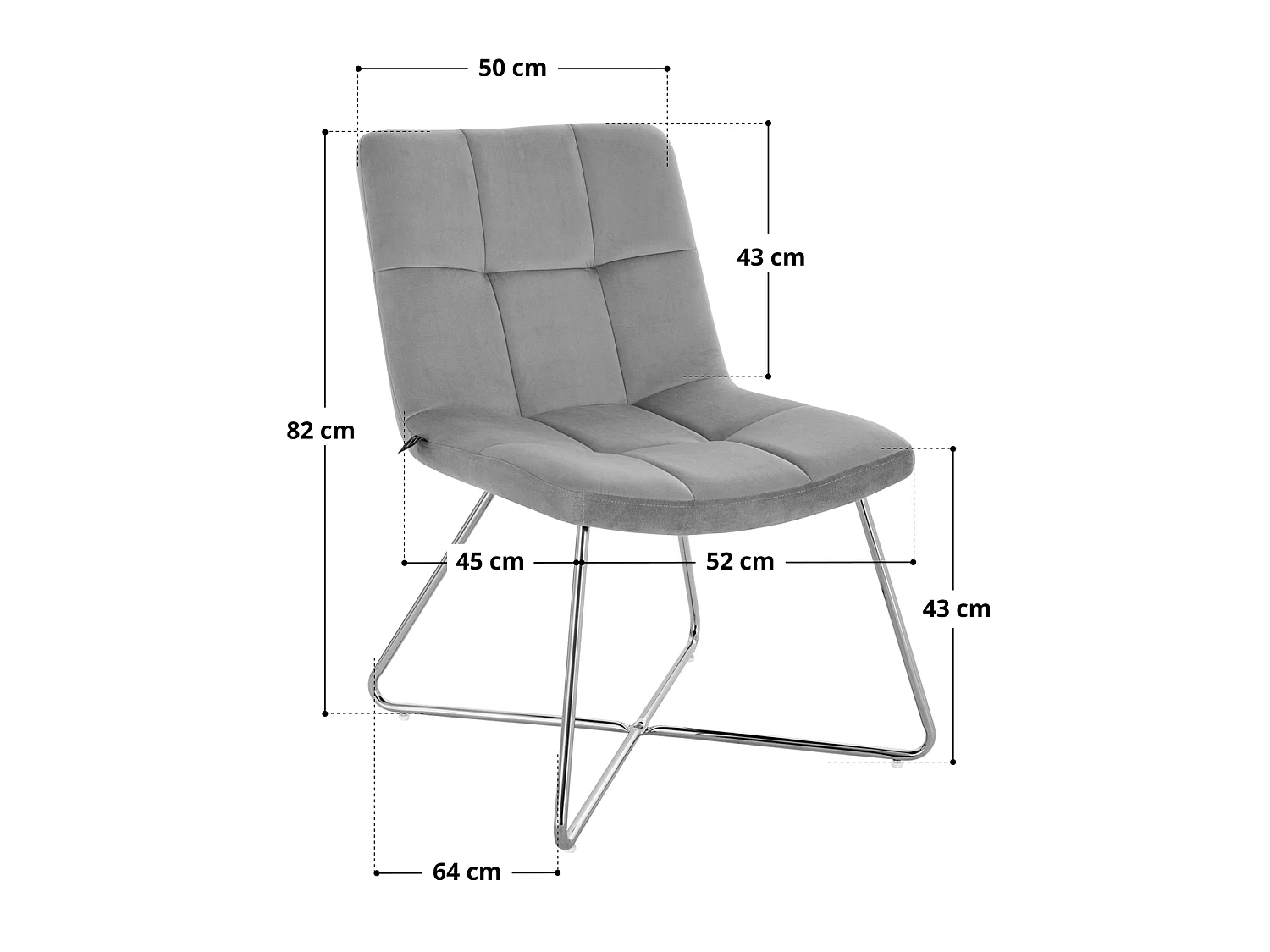 Fauteuil lounge rembourré sans accoudoirs