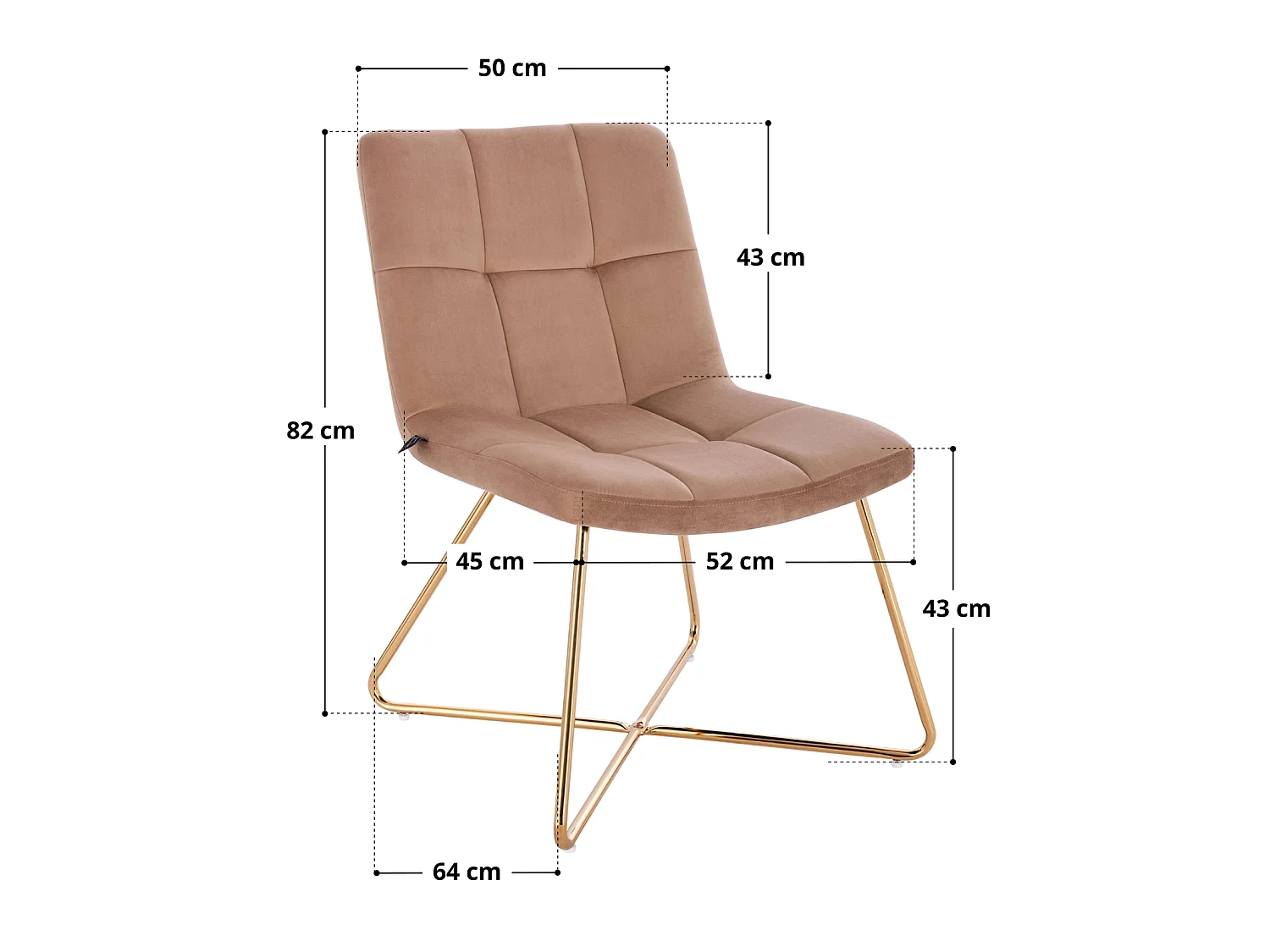 Fauteuil lounge rembourré sans accoudoirs