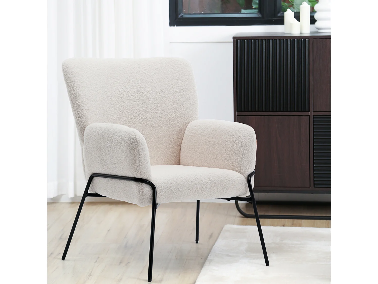 LOUNGESESSEL FREIA Teddy Weiß