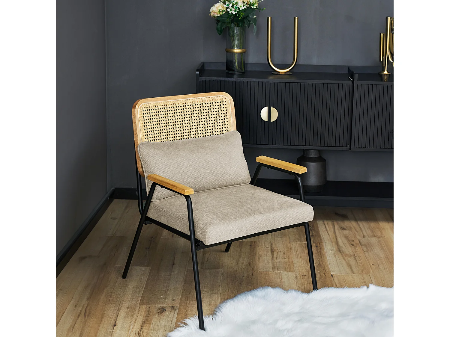 Fauteuil lounge en rotin