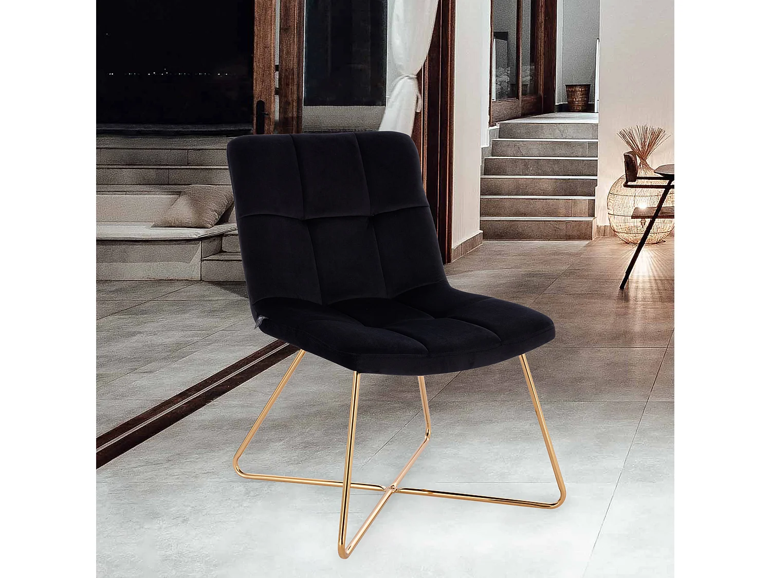 Fauteuil lounge rembourré sans accoudoirs