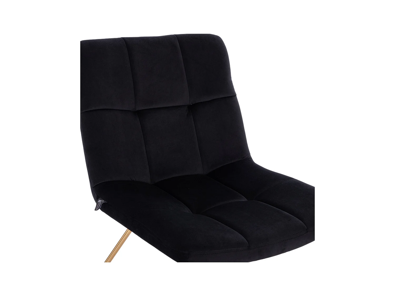 LOUNGESESSEL LYNN Samt Schwarz