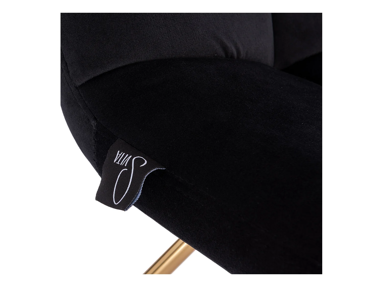 LOUNGESESSEL LYNN Samt Schwarz