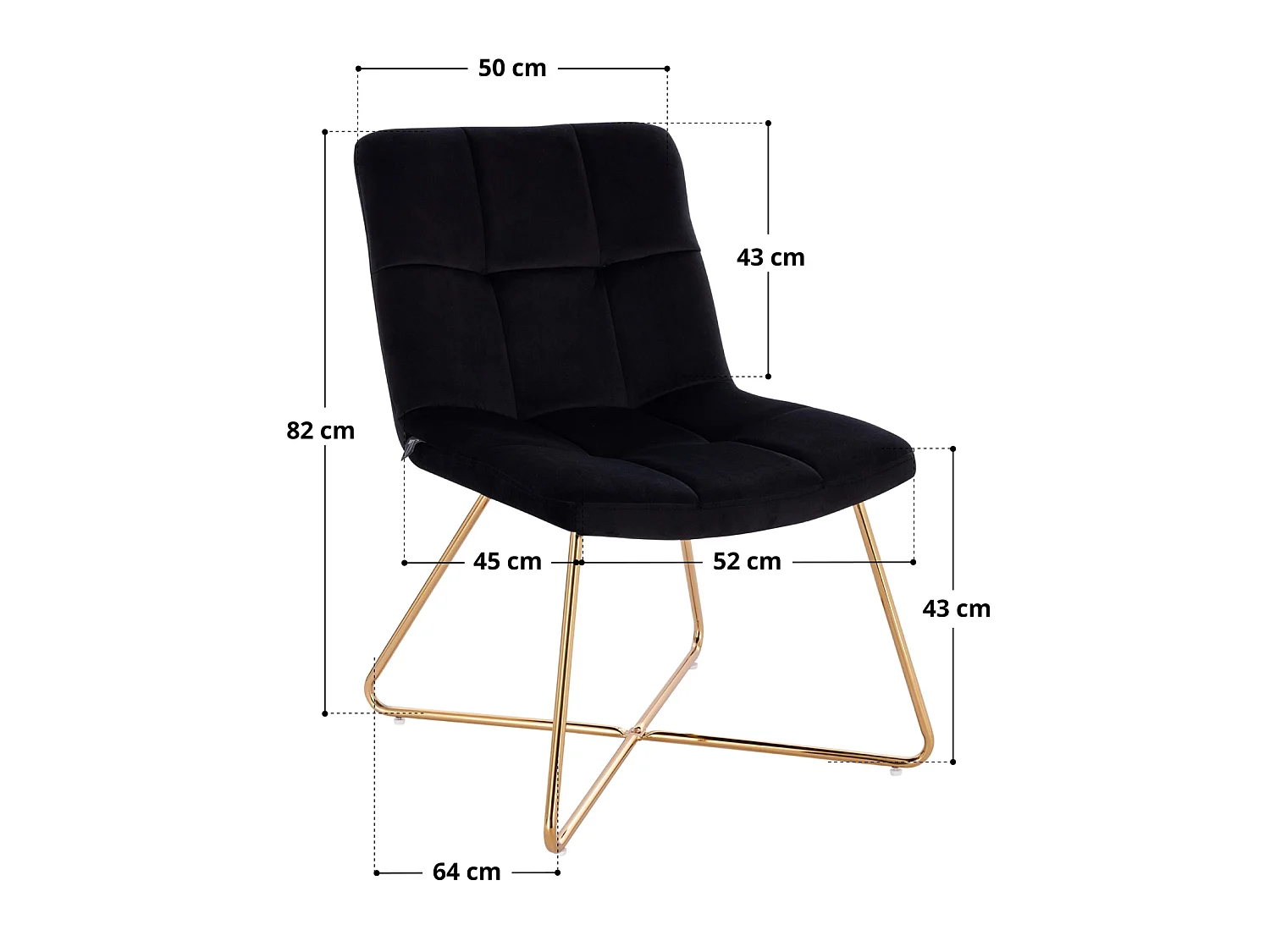 Fauteuil lounge rembourré sans accoudoirs