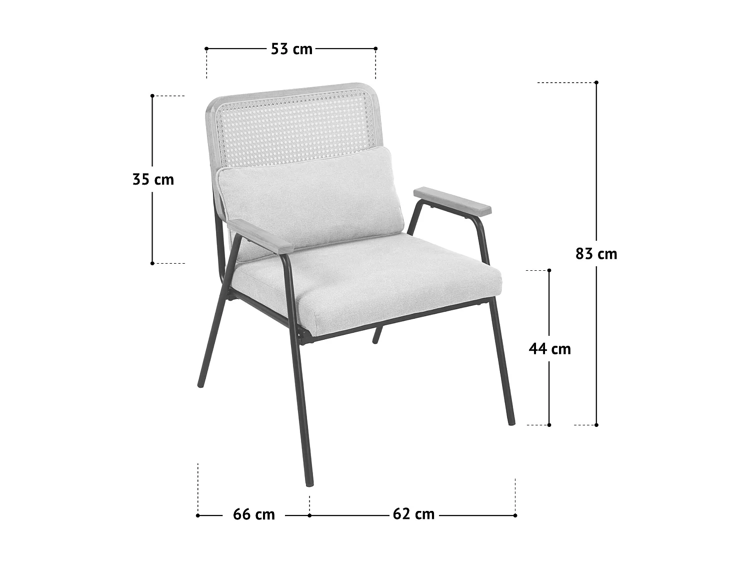 Fauteuil lounge en rotin
