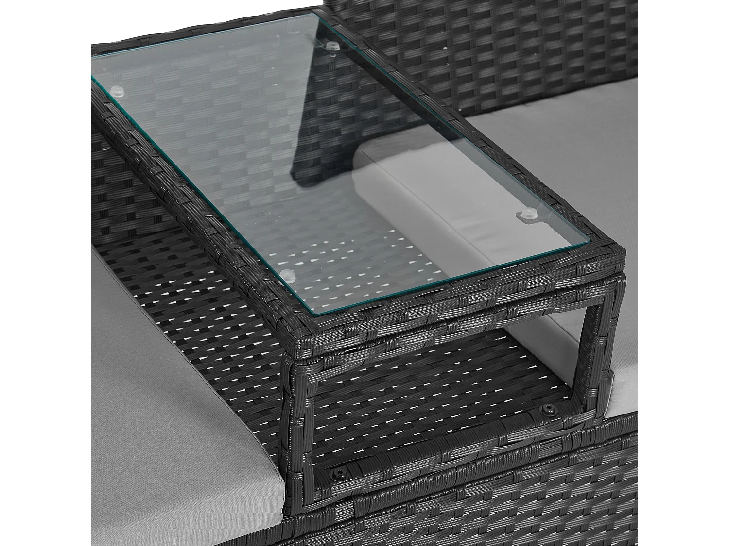 Banc de jardin en rotin