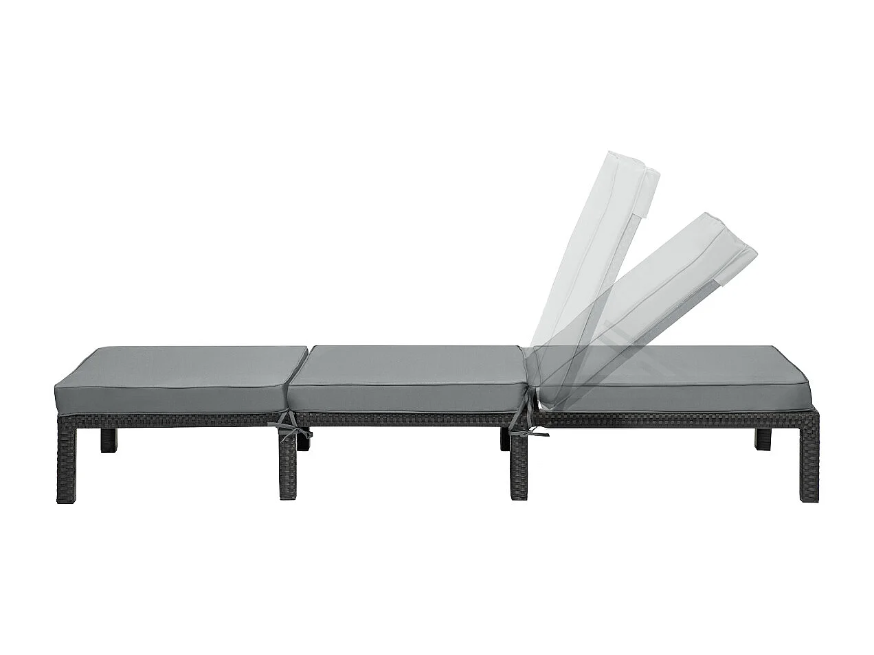 Set de 2 chaises longues de jardin