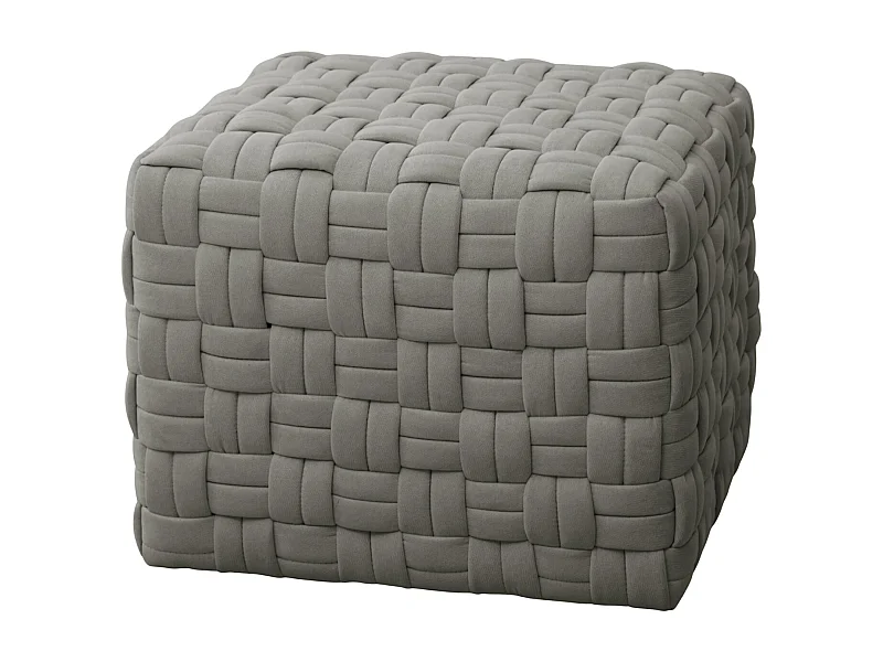 HOCKER POPPY Stoff Grau