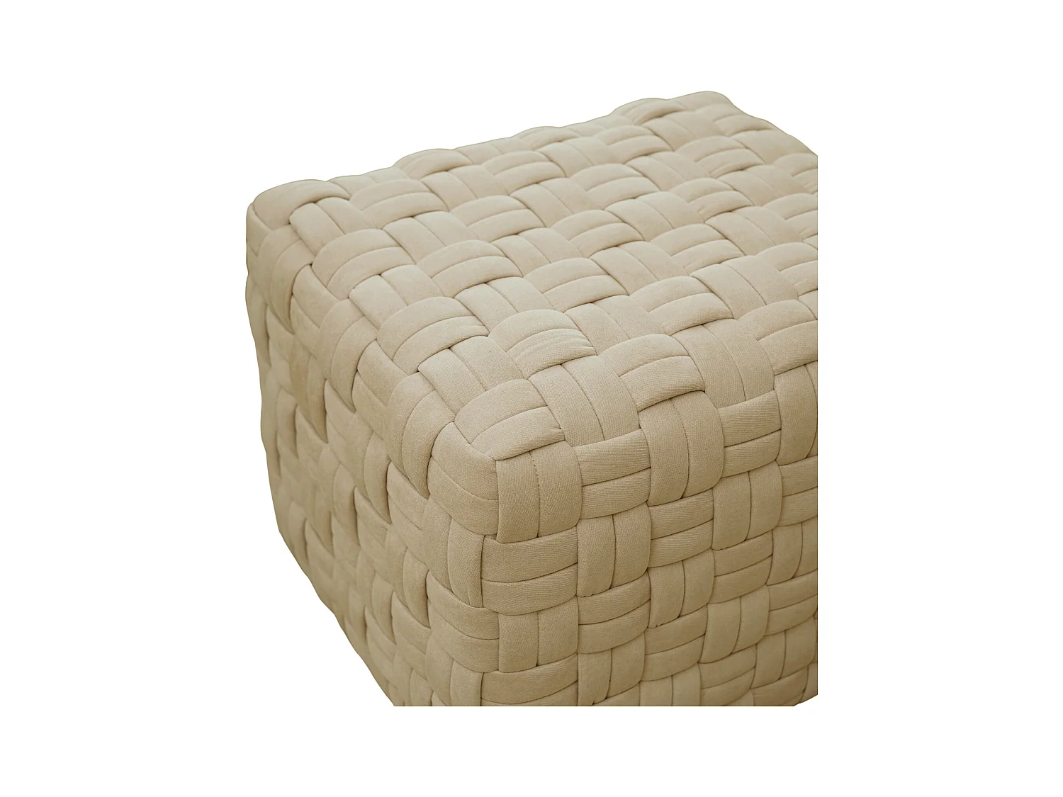 Tabouret pouf tressé