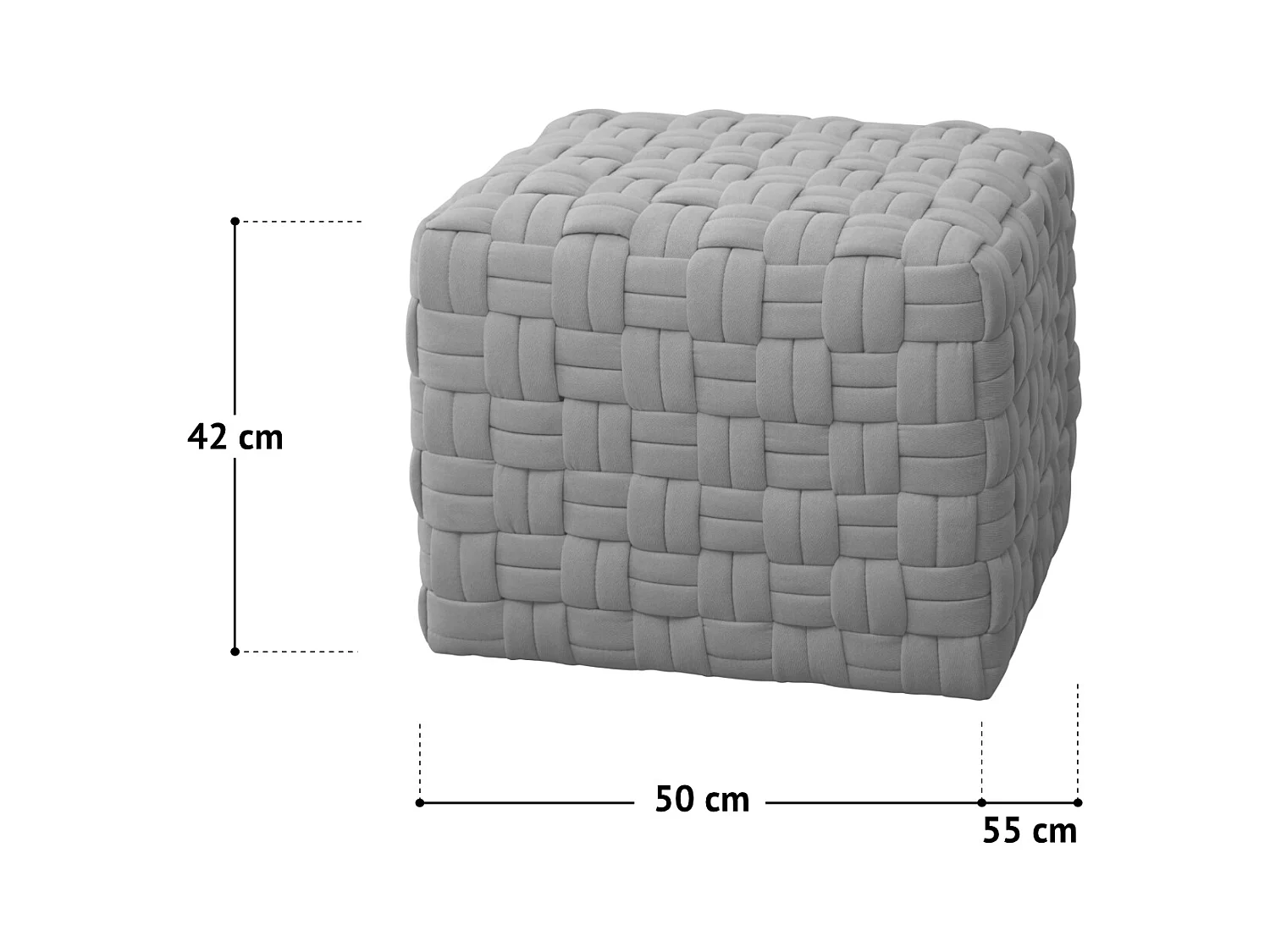 Tabouret pouf tressé