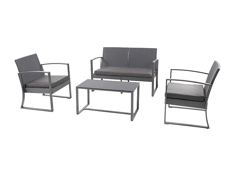 Ensemble de meubles de jardin en poly rotin