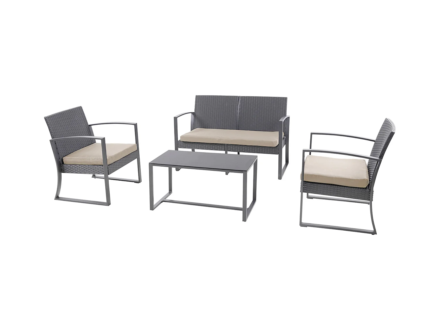 Ensemble de meubles de jardin en poly rotin