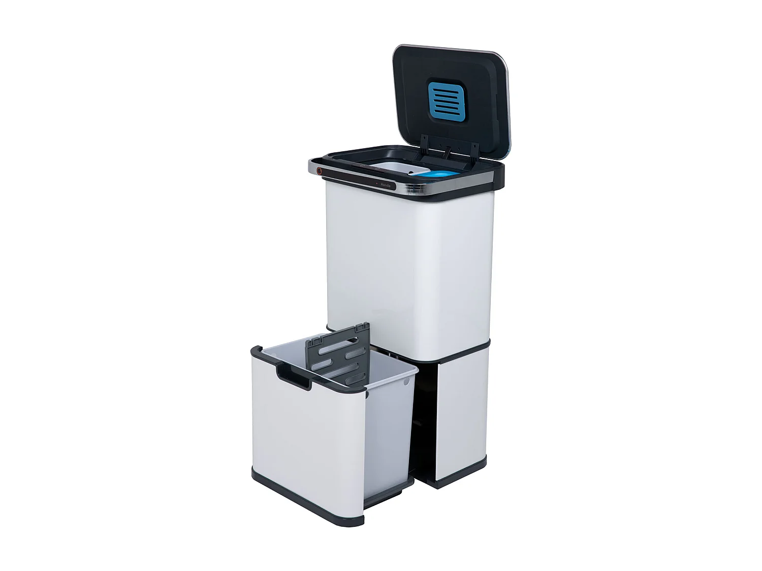 Poubelle à capteur 60L Fonction autonettoyante et filtre à charbon actif