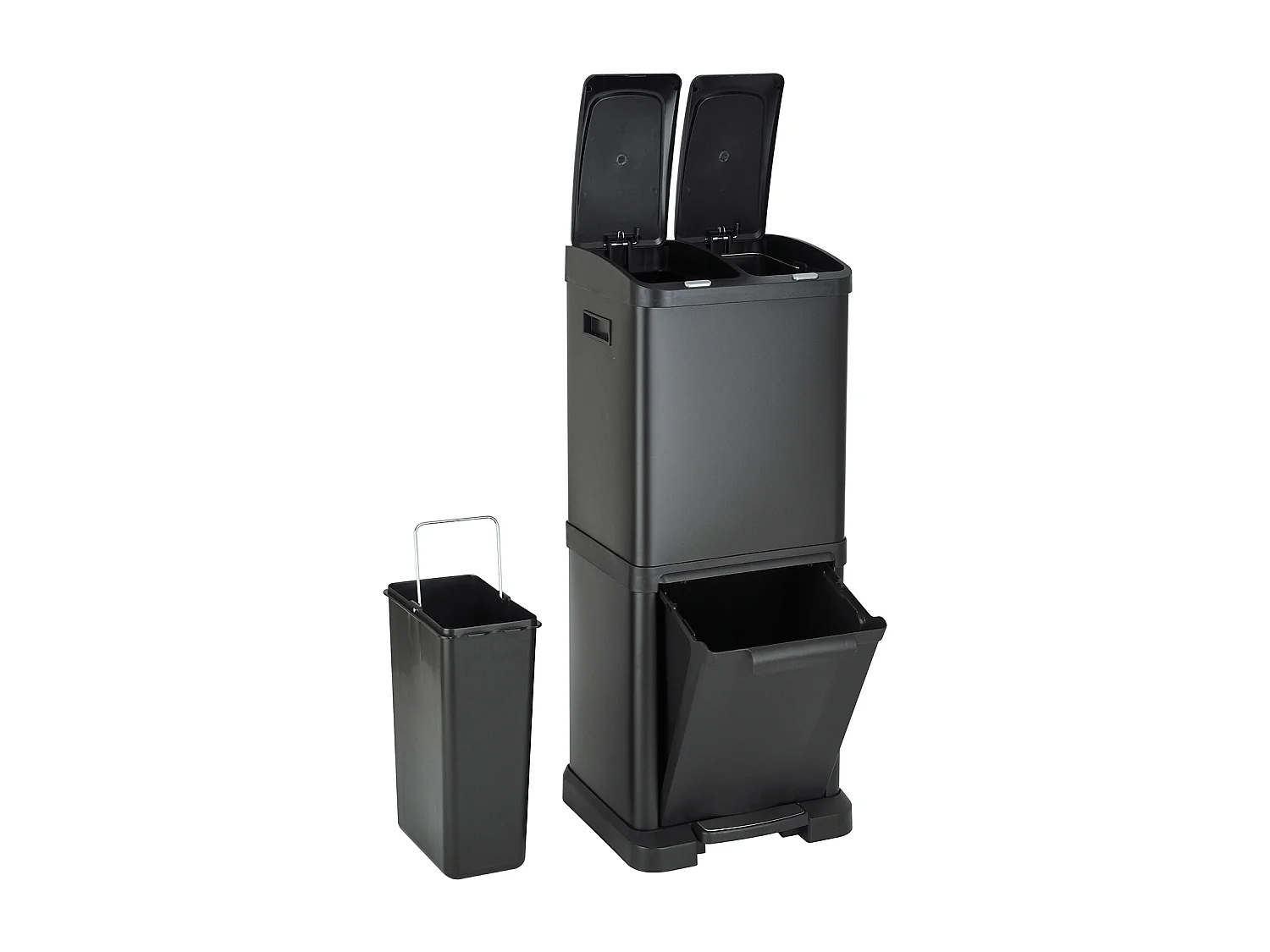 SVITA 3XCOMBO32 Poubelle 2x 8L + 16L Noir
