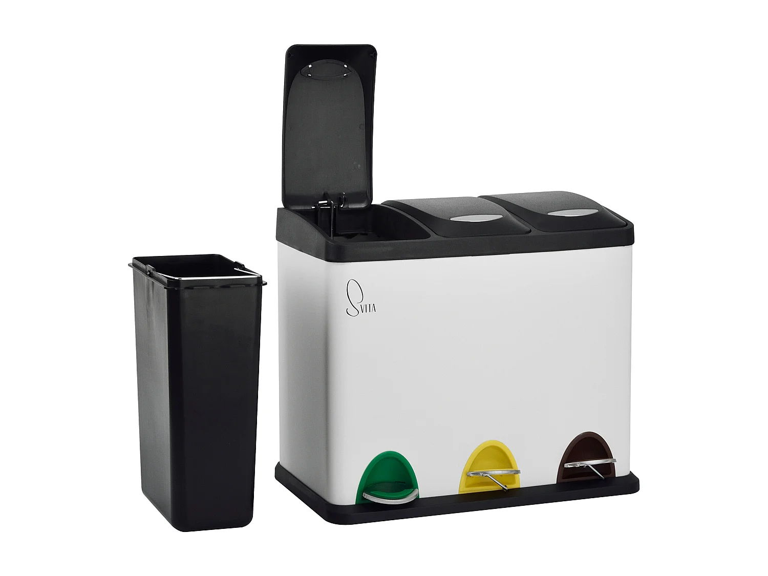 Poubelle à pédale pour le tri sélectif