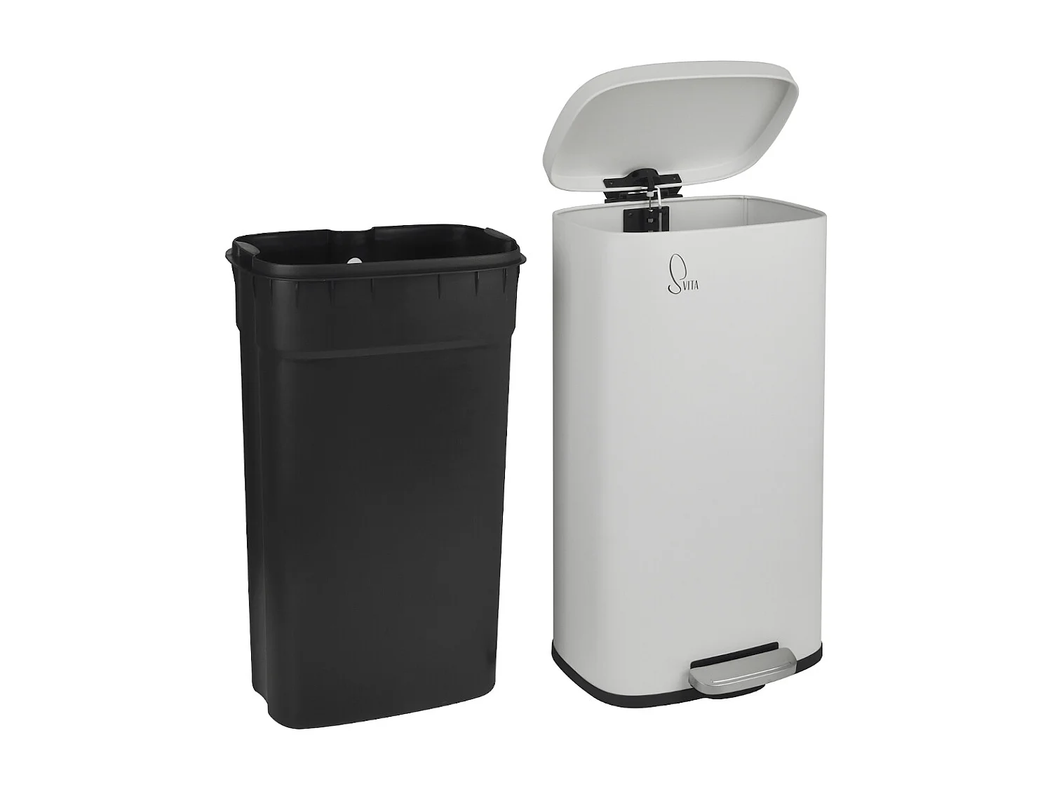 30L Poubelle à pédale Couvercle Softclose