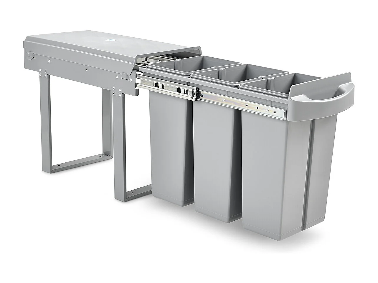 Poubelle encastrable 30L avec 3 compartiments
