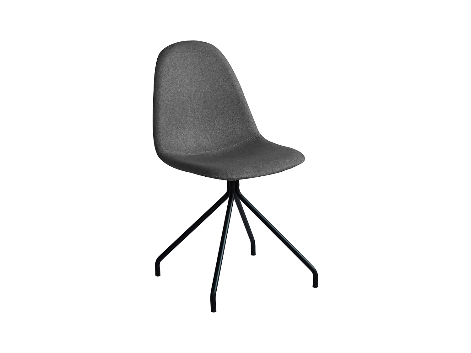 ESSZIMMERSTUHL 2er Set Stoffbezug Dunkelgrau