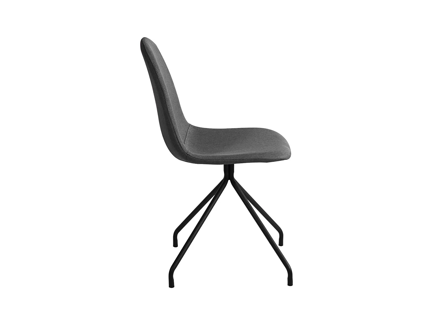 ESSZIMMERSTUHL 2er Set Stoffbezug Dunkelgrau