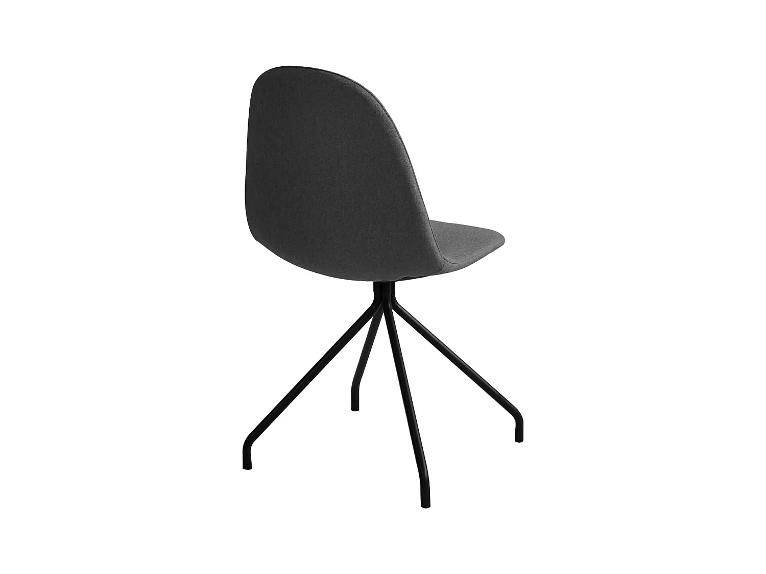 ESSZIMMERSTUHL 2er Set Stoffbezug Dunkelgrau