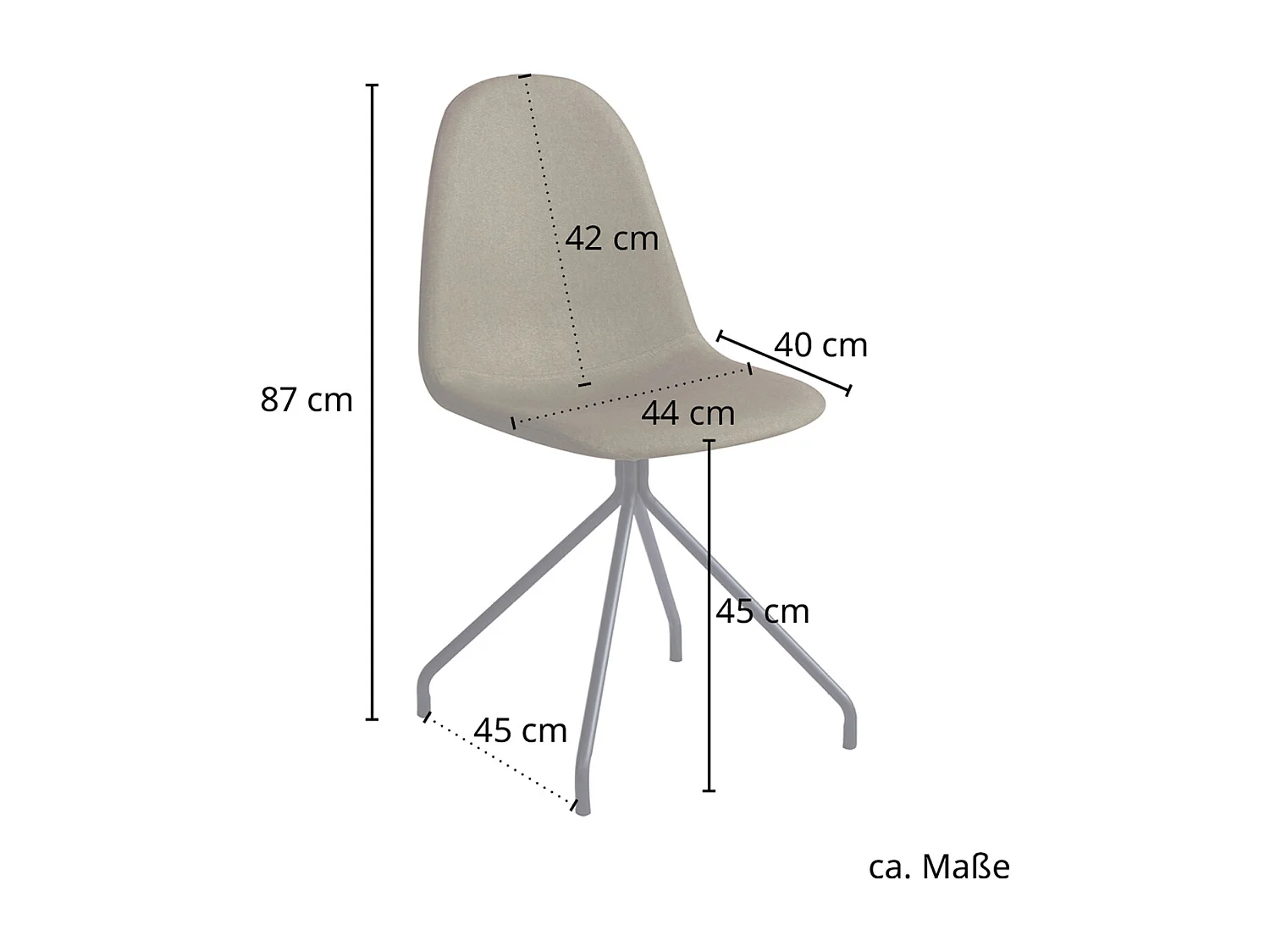 Lot de 2 chaises de salle à manger