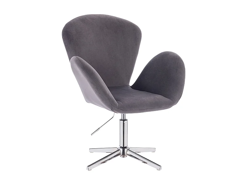 LOUNGESESSEL BROOX Samt Dunkelgrau