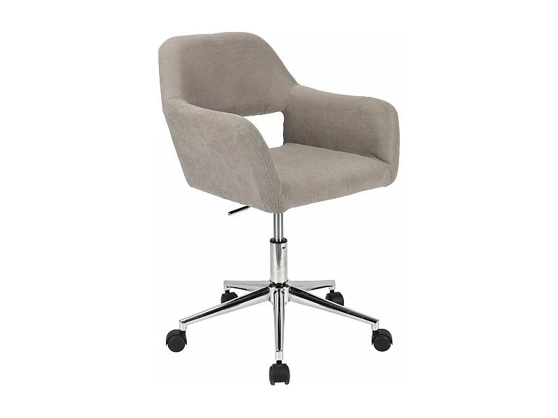 Chaise pivotante JILL réglable en hauteur avec accoudoirs et roulettes