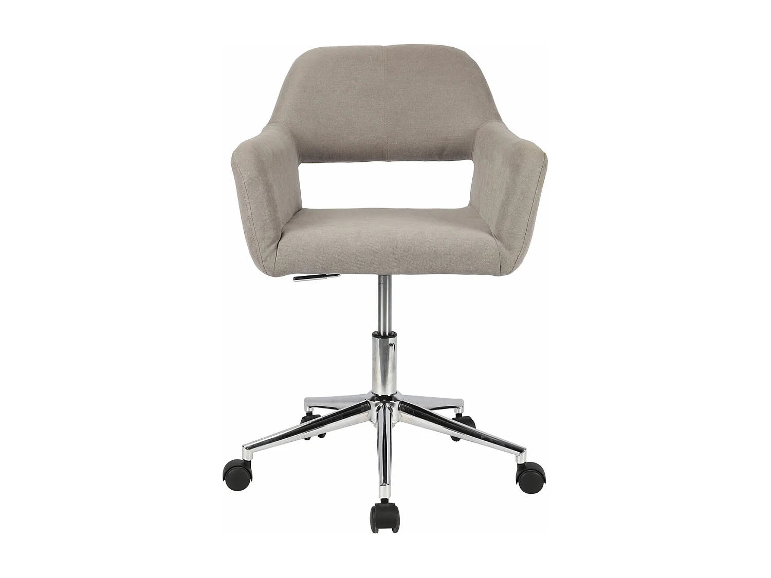 Chaise pivotante JILL réglable en hauteur avec accoudoirs et roulettes