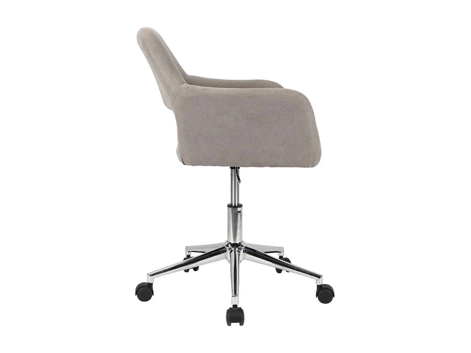 Chaise pivotante JILL réglable en hauteur avec accoudoirs et roulettes