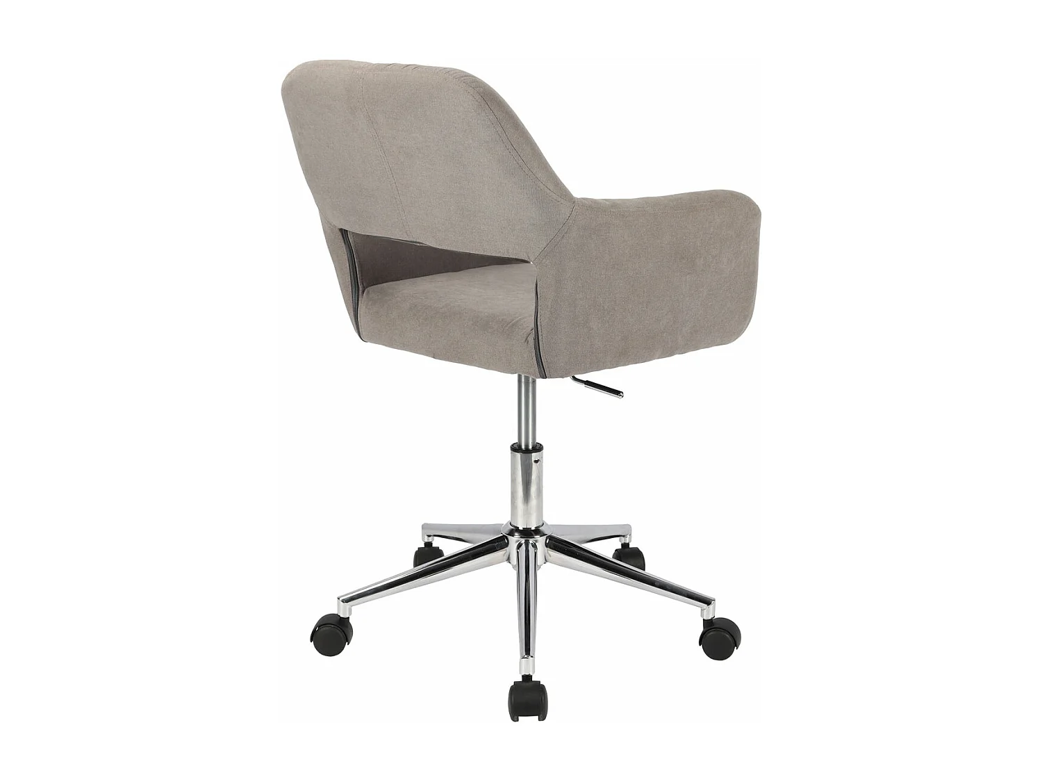 Chaise pivotante JILL réglable en hauteur avec accoudoirs et roulettes