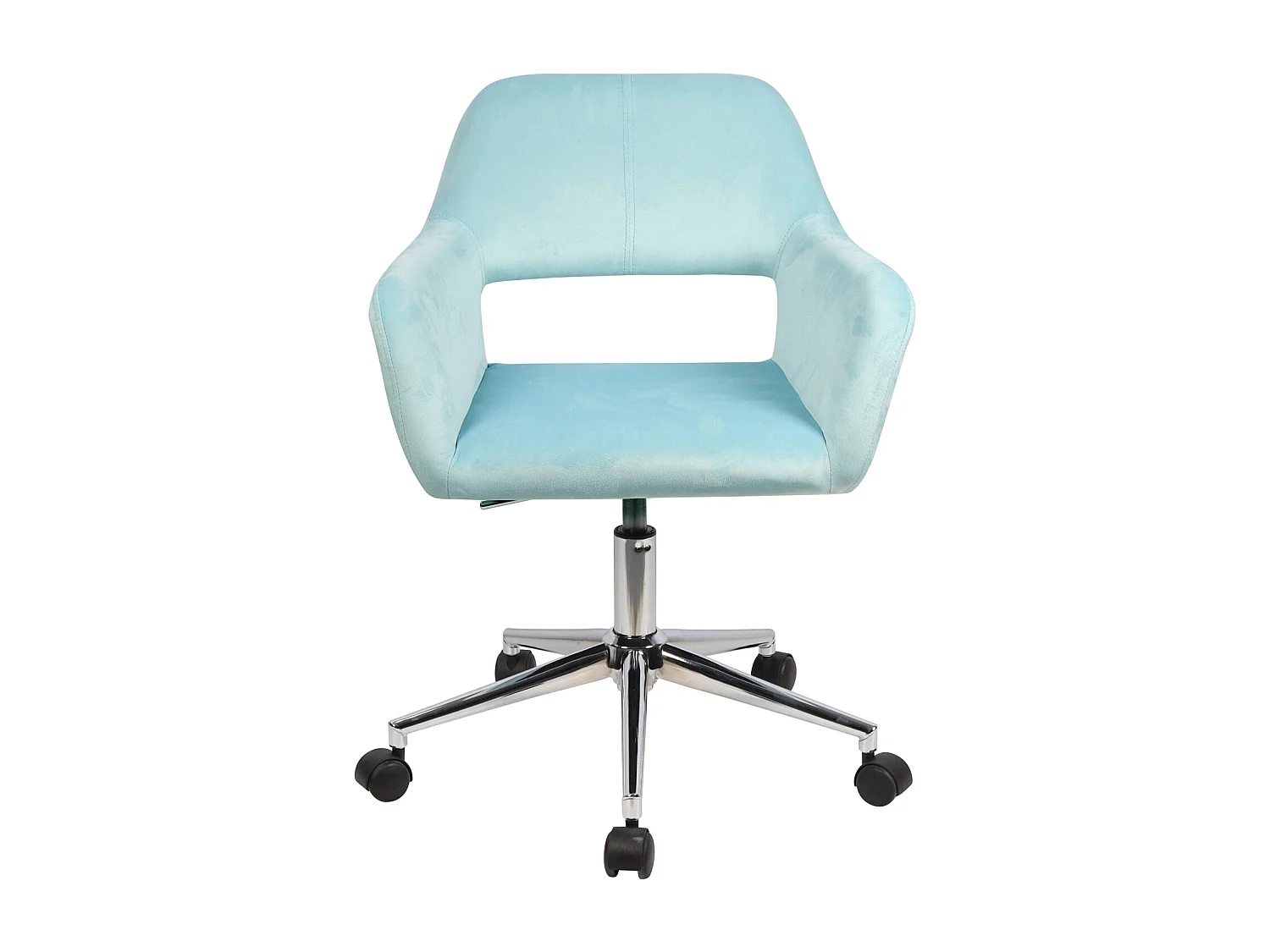 Chaise pivotante JILL réglable en hauteur avec accoudoirs et roulettes