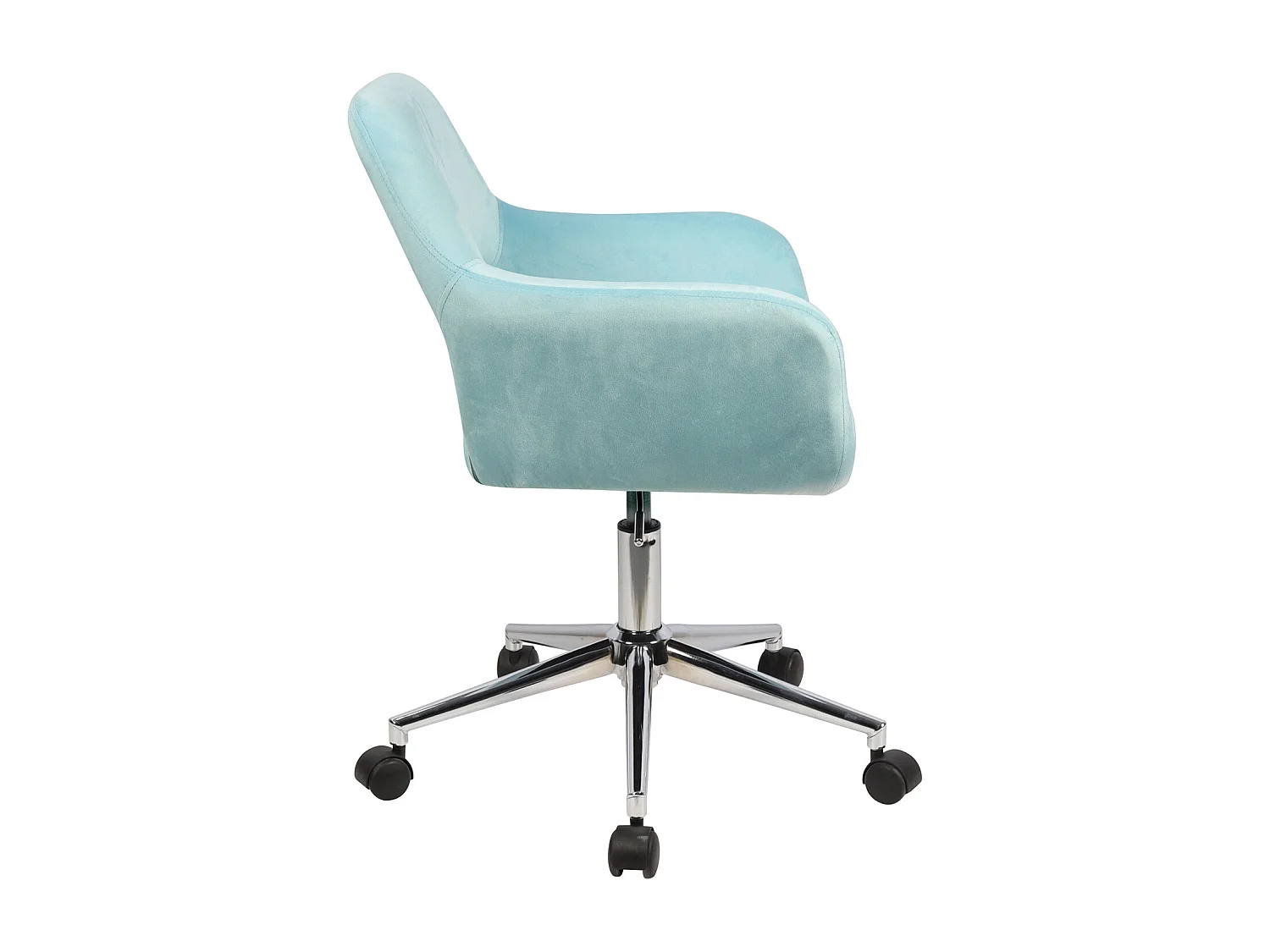 Chaise pivotante JILL réglable en hauteur avec accoudoirs et roulettes