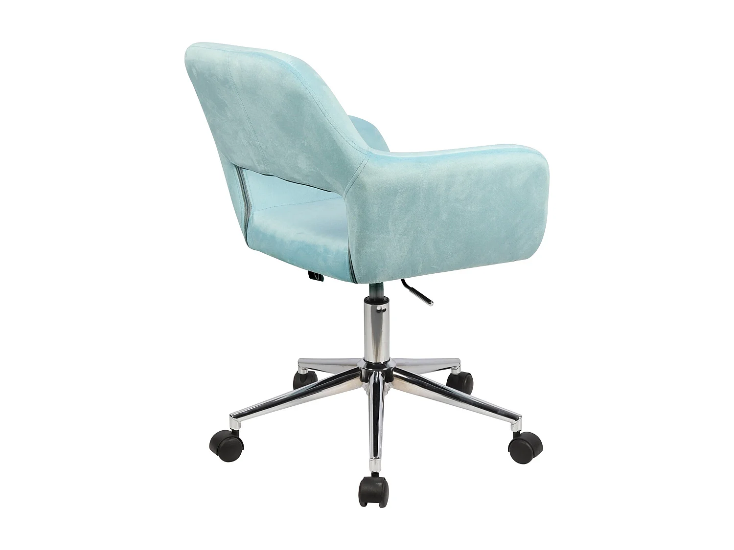 Chaise pivotante JILL réglable en hauteur avec accoudoirs et roulettes